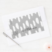 ホワイトフェザーギフトラベル 長方形シール (封筒)