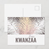 ホワイトフェザーズブラックホリデーハッピークワンザ ポストカード (正面/裏面)