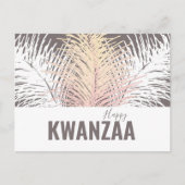 ホワイトフェザーズブラックホリデーハッピークワンザ ポストカード (正面)
