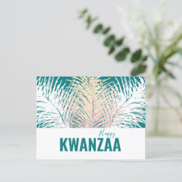 ホワイトフェザーズブラックホリデーハッピークワンザ ポストカード