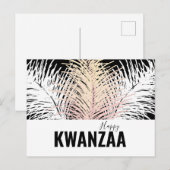 ホワイトフェザーズブラックホリデーハッピークワンザ ポストカード (正面/裏面)