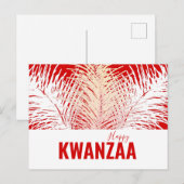 ホワイトフェザーズブラックホリデーハッピークワンザ ポストカード (正面/裏面)