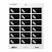 ホワイトフェザーブラックのカスタムアドレス ラベル (フルシート)