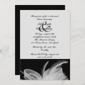 ホワイトフェザーリハーサルディナー招待状 招待状 (正面/裏面)