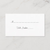 ホワイトフェザー座席表2 プレイスカード (裏面)