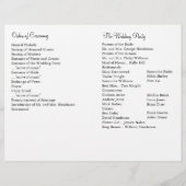 ホワイトフェザー結婚式 プログラム (裏面)