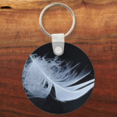 ホワイトフェザー – 天使による自然 キーホルダー (正面)