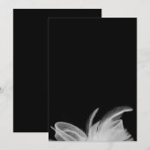 ホワイトフェザー 5x7 招待状 (正面/裏面)