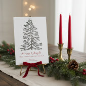 ホワイトフェスティバルメリークリスマスウィンターツリー シーズンカード
