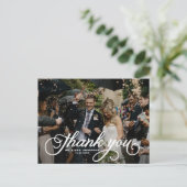 ホワイトフェミニンスクリプ結婚ト写真 ポストカード (スタンド正面)