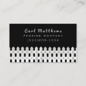 ホワイトフェンスデザインフェンシング会社 名刺 (正面)