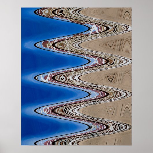 ホワイトフェンス波状抽象芸術, 2018 | SVPイメージ ポスター (正面)