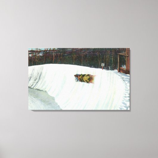 ホワイトフェース曲線に乗る キャンバスプリント (正面)