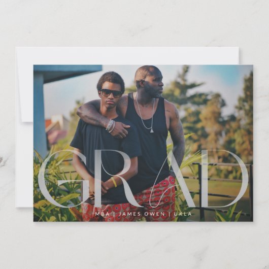 ホワイトフェードグラッモダンド写真ユニー 案内状 (正面)