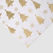 ホワイトフォイルとゴールドフォイルのクリスマスツリー 薄葉紙 (詳細)