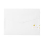 ホワイトフォイルとゴールドフォイルエレガントカードのラップのまわりにラベル ラップアラウンド宛名ラベル (裏面)