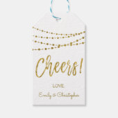 ホワイトフォイルとゴールドフォイル応援ギフトラベル ギフトタグ (正面)