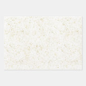 ホワイトフォイルとモダンゴールドフォイルの3つのクリスマス ラッピングペーパーシート (正面2)