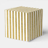 ホワイトフォイルストライプのモノグラム&イニシャル フェイバーボックス (裏面サイド)