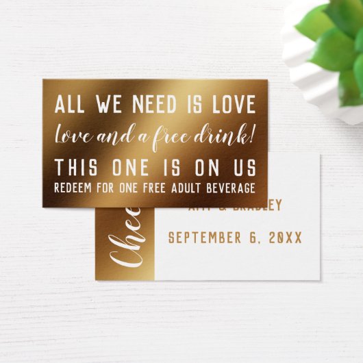 ホワイトフォイルユーモアのあるでチケットを飲みフェイク込む (デスク)