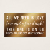 ホワイトフォイルユーモアのあるでチケットを飲みフェイク込む (正面)