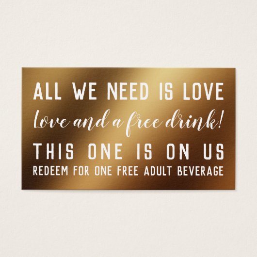 ホワイトフォイルユーモアのあるでチケットを飲みフェイク込む (正面)