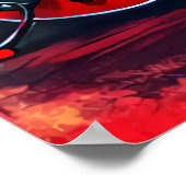 ホワイトフォックス遊はギターだ | AI Art ポスター (角)