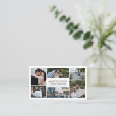 ホワイトフォトコラージュプロフェッショナル写真家 名刺 (スタンド正面)