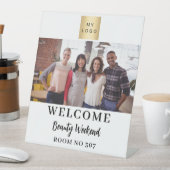 ホワイトフォトビジネスのロゴセミナーへようこそ 台座サイン (インサイチュ)