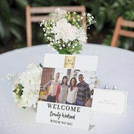 ホワイトフォトビジネスのロゴセミナーへようこそ 台座サイン