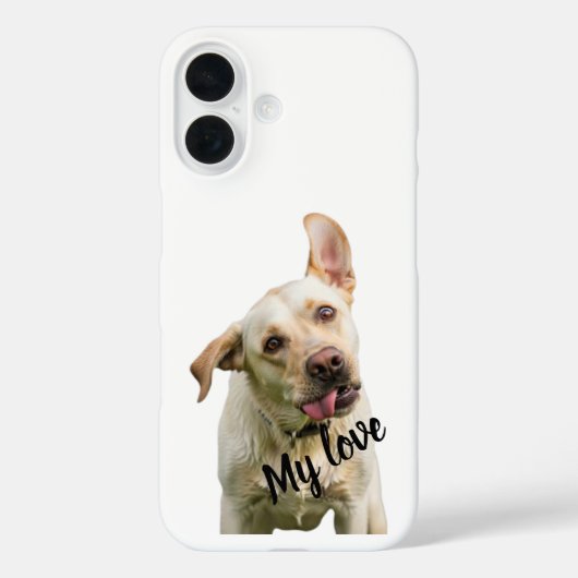 ホワイトフォトミニマリストペットメモリアルiPhoneケース Case-Mate iPhoneケース (裏面)