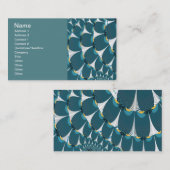 ホワイトフォレストと孔雀抽象芸術アート 名刺 (正面/裏面)