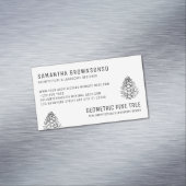 ホワイトフォレストツリ素朴ーパインコーン マグネット名刺 (インサイチュ)