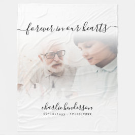 ホワイトフォーエバーで我々のハート写真メモリアル献上品 フリースブランケット