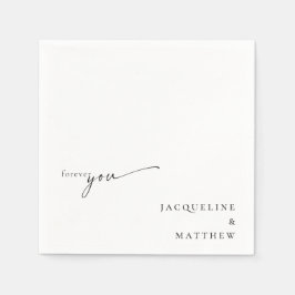 ホワイトフォーエバー名前の結婚カクテル スタンダードカクテルナプキン