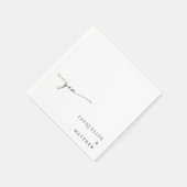 ホワイトフォーエバー名前の結婚カクテル スタンダードカクテルナプキン (角)