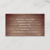 ホワイトフォークスシェフキャテラーレストランブラック 名刺 (裏面)