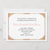 ホワイトフォーマルリハー結婚サルディナー招待状 招待状 (正面)