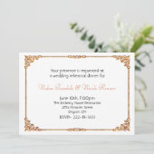 ホワイトフォーマルリハー結婚サルディナー招待状 招待状 (スタンド正面)