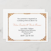 ホワイトフォーマルリハー結婚サルディナー招待状 招待状 (正面/裏面)