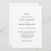 ホワイトフォーマル結婚式招待状 招待状 (正面/裏面)