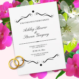 ホワイトフォーマル結婚式招待状 招待状