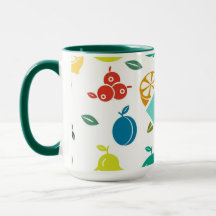 ホワイトフカラフルルーツモノグラム誕生日