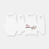 ホワイトフクロウとピンクフクロウのテーマパーティーの好意 フェイバーボックス (折り畳みなし)