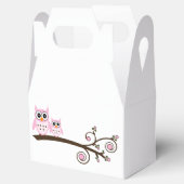 ホワイトフクロウとピンクフクロウのテーマパーティーの好意 フェイバーボックス (オープン)