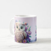 ホワイトフクロウの鳥探し コーヒーマグカップ (正面左)