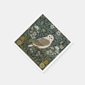 ホワイトフクロウアールヌーボースタイル スタンダードカクテルナプキン (角)