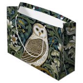 ホワイトフクロウアールヌーボースタイル ラージペーパーバッグ (裏面アングル)