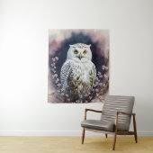 ホワイトフクロウフローラナイトポートレート タペストリー (インサイチュ)