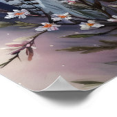 ホワイトフクロウフローラナイトポートレート ポスター (角)